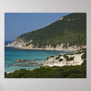 Affiches Italie, Sardaigne, Solanas. Plage.