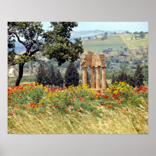 Affiches Italie, Sicile, Agrigente. Les ruines de la