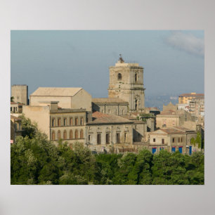 Affiches Italie, Sicile, Enna, ville vue depuis Rocca di 2
