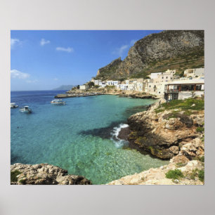 Affiches Italie, Sicile, Îles Egadi, Levanzo,