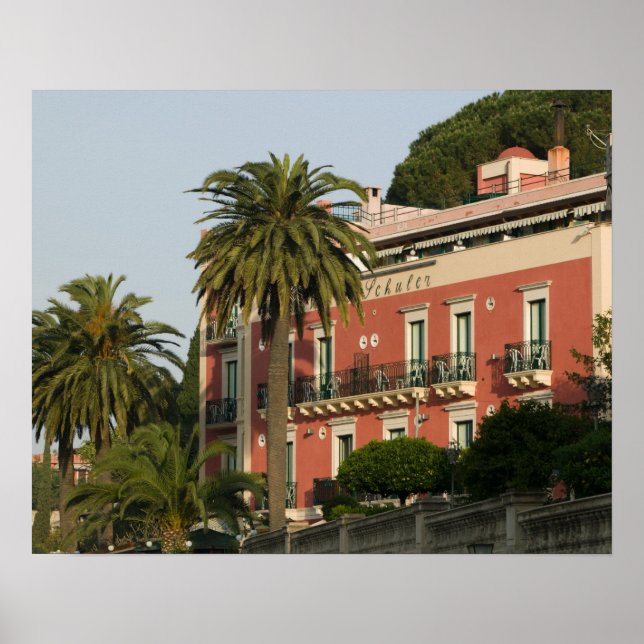 Affiches ITALIE, Sicile, TAORMINE : Hôtel Schuler (Devant)