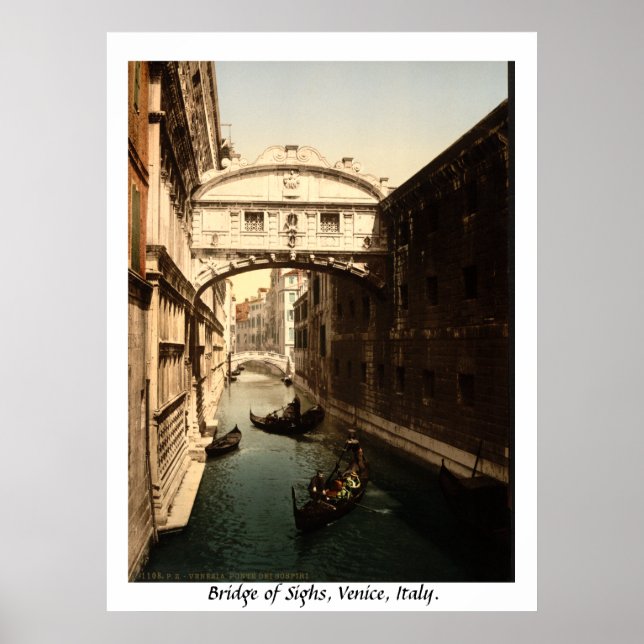Affiches Italie vintage, Pont des Soupirs Venise (Devant)