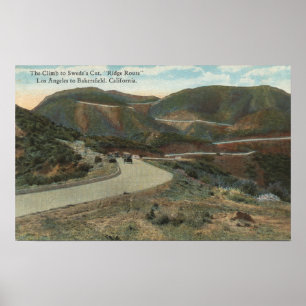 Affiches Itinéraire de Ridge vers la coupe et Bakersfield