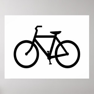 Affiches Itinéraire vélo noir