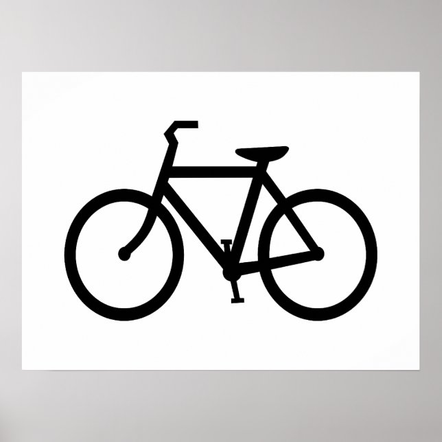 Affiches Itinéraire vélo noir (Devant)