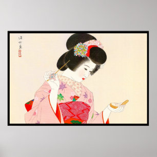 Affiches Ito Shinsui composent la dame japonaise de geisha