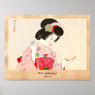 Affiches Ito Shinsui composent la dame japonaise de geisha