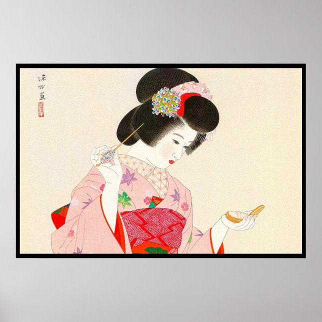 Affiches Ito Shinsui maquillage (Devant)