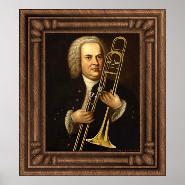 Affiches J.S. Bach avec Trombone (Devant)