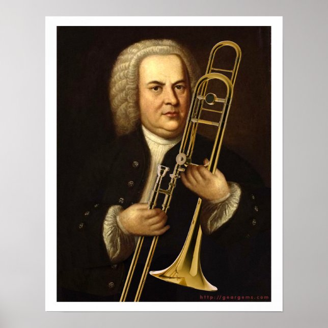 Affiches J.S. Bach avec Trombone (Devant)