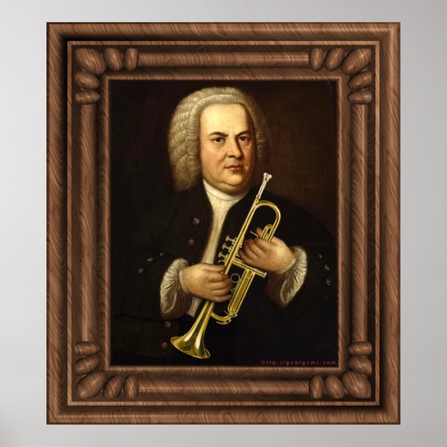 Affiches J.S. Bach avec trompette (Devant)
