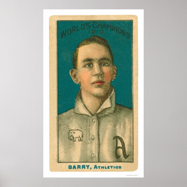 Affiches Jack Barry Baseball 1910 (Devant)