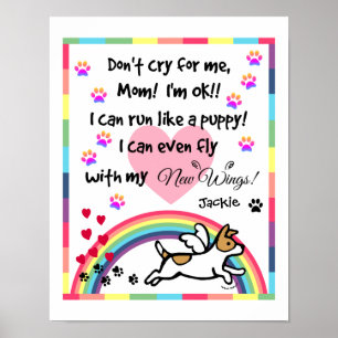 Affiches Jack Russell Terrier Rainbow Bridge Art