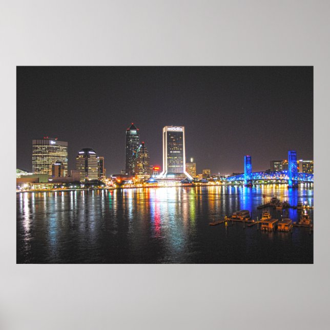 Affiches Jacksonville Florida Skyline (Devant)