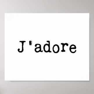 Affiches J'adore