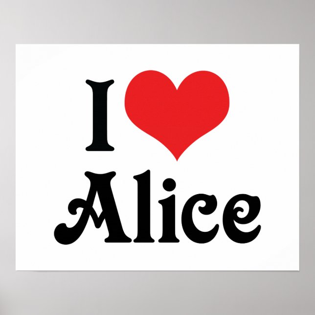 Affiches J'adore Alice (Devant)