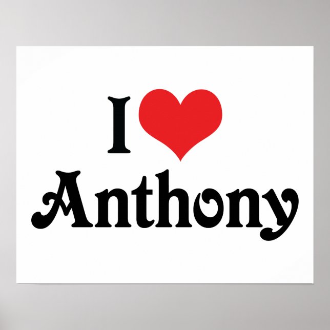 Affiches J'adore Anthony (Devant)