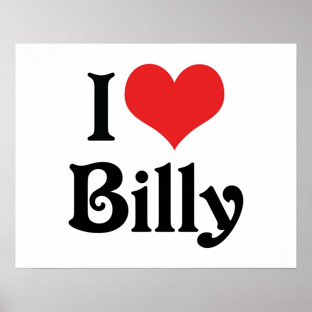 Affiches J'adore Billy (Devant)