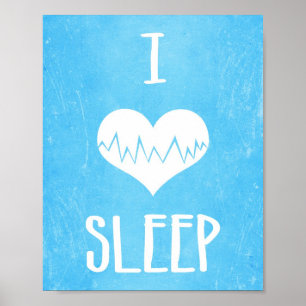 Affiches J'adore dormir