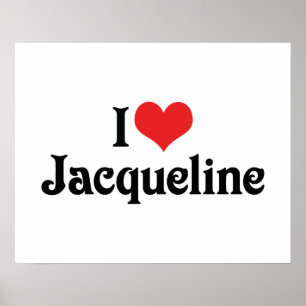 Affiches J'adore Jacqueline