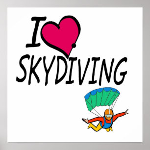 Affiches J'adore la Skydiving
