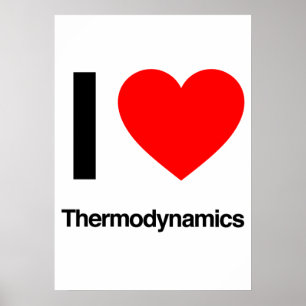 Affiches j'adore la thermodynamique