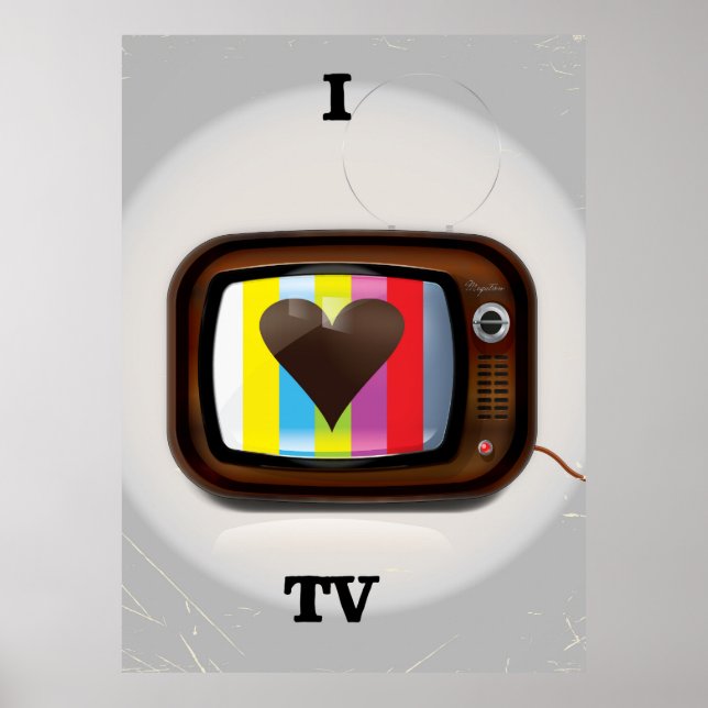 Affiches J'adore l'affiche de dessin animé de Tv (Devant)