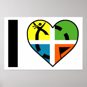 Affiches J'adore l'affiche drôle de géocaching