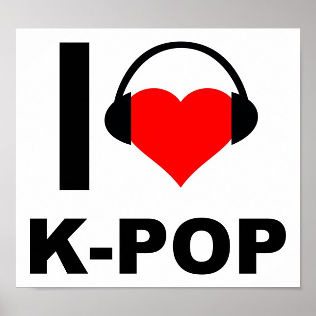 Affiches J'adore l'affiche drôle de K-Pop (Devant)