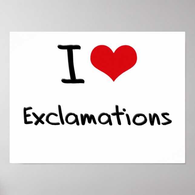 Affiches J'adore les Exclamations (Devant)