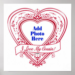 Affiches J'adore mon cousin ! Photo Red Hearts
