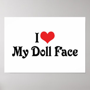 Affiches J'adore mon visage de poupée