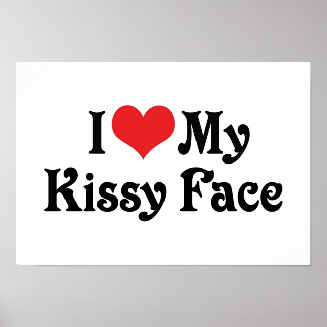 Affiches J'adore mon visage qui embrasse (Devant)