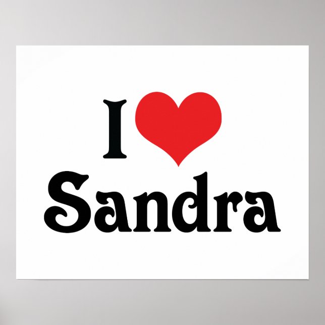 Affiches J'adore Sandra (Devant)