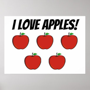 Affiches J'affiche de pommes d'amour (pomme 5)