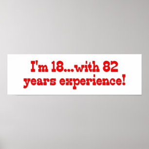 Affiches J'ai 18 ans avec 82 ans d'expérience