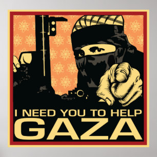 Affiches J'Ai Besoin Que Tu Aides Gaza
