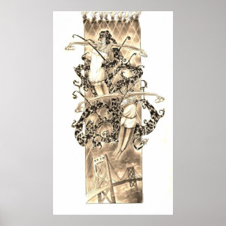 Affiches j'ai quitté mon coeur à San Francisco