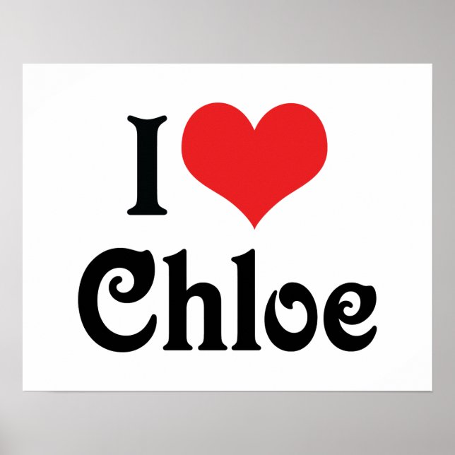 Affiches J'aime Chloe (Devant)