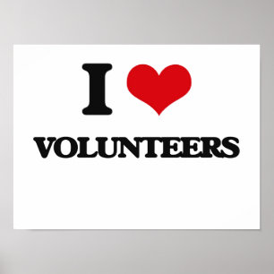 Affiches J'aime des volontaires