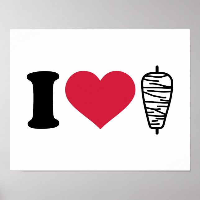 Affiches J'aime Doner kebap (Devant)