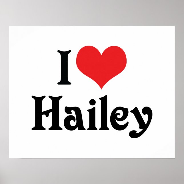 Affiches J'aime Hailey (Devant)