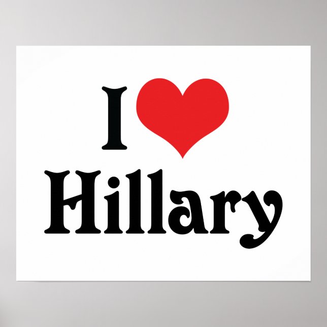Affiches J'aime Hillary (Devant)