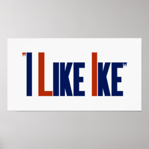 Affiches J'Aime Ike - Élections Vintages
