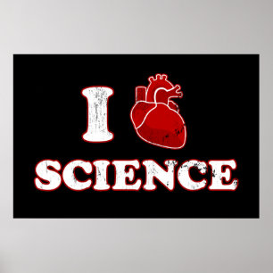 Affiches j'aime la science/anatomie de coeur de la
