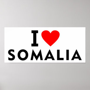 Affiches J'aime la Somalie pays comme voyage cardiaque tour