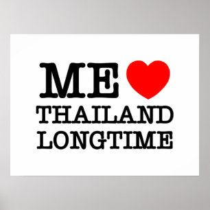 AFFICHES J'AIME LA THAÏLANDE LONGTEMPS