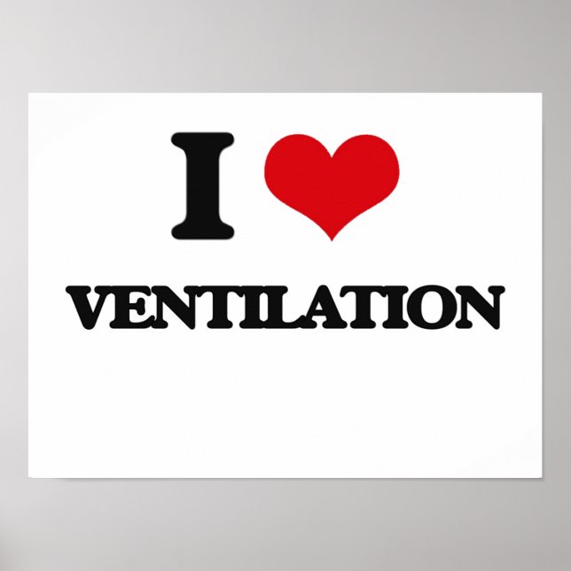 Affiches J'aime la ventilation (Devant)
