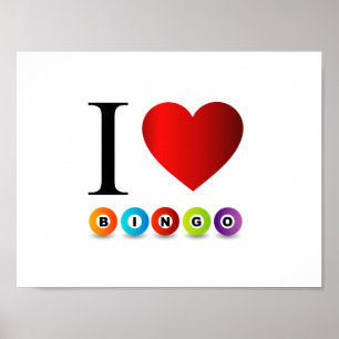 Affiches J'aime le bingo-test