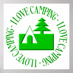 Affiches J'aime le camping